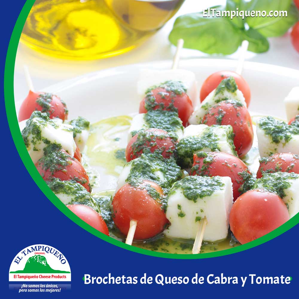 13 Brochetas de Queso de Cabra y Tomate Cherry