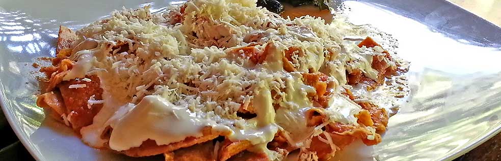 19 Chilaquiles Rojos con Pollo
