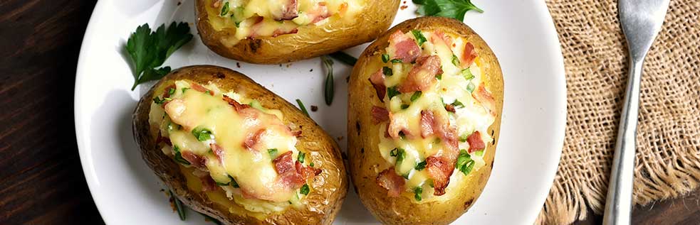 24 Ham Cheese Stuffed Potatoes