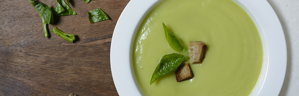 30 Avocado Soup with Queso Fresco