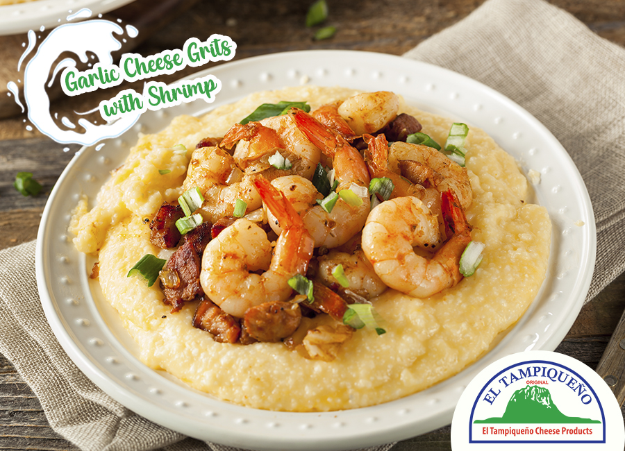 08 Garlic Cheese Grits with Shrimp